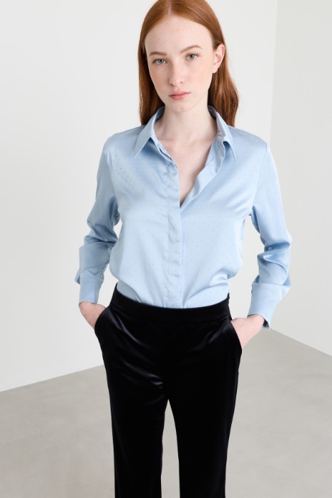 Camicia in raso con strass - Intrend