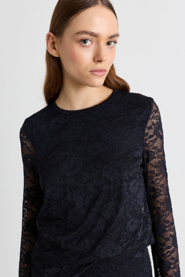 Top in pizzo stretch - NERO - Intrend - 3