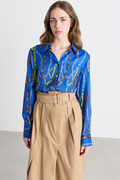 Camicia in twill stampato - Intrend
