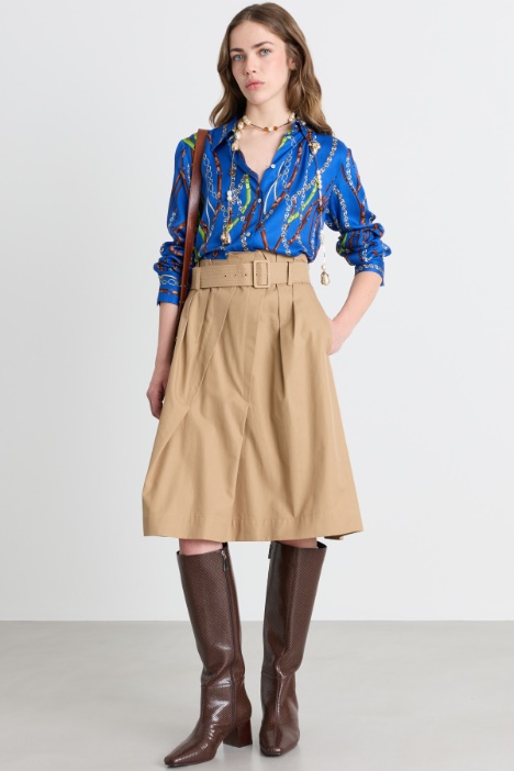 Camicia in twill stampato - Intrend