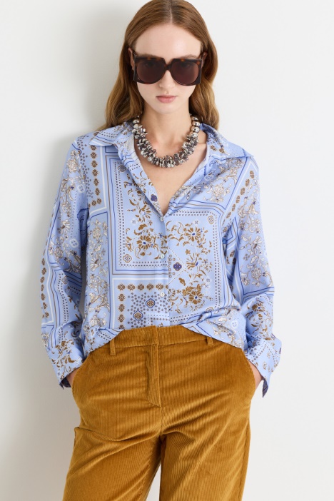 Camicia in twill stampato - Intrend
