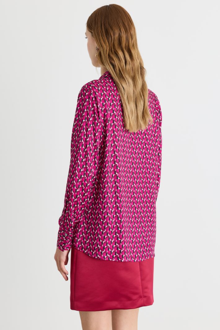 Camicia in twill stampato - FUXIA - Intrend - 4