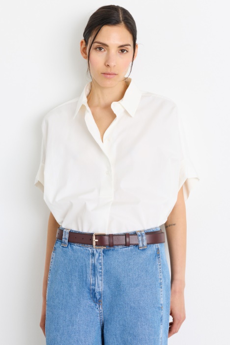 Camicia dritta in popeline - Intrend