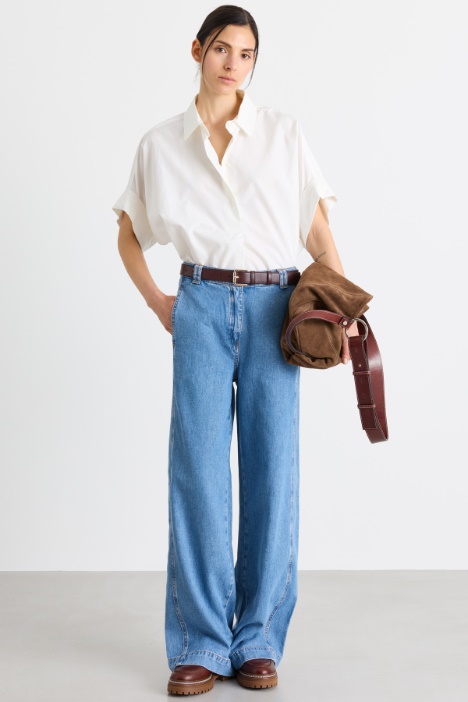 Camicia dritta in popeline - Intrend