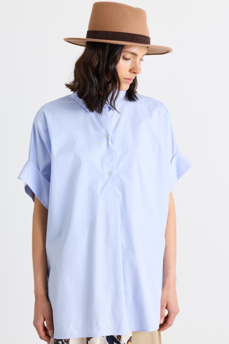 Camisa recta de popelina - Intrend