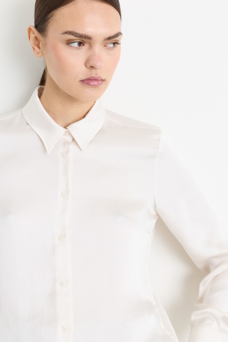 Camicia in raso martellato