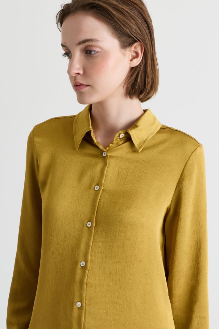 Camicia in raso martellato - ARANCIONE - Intrend - 3