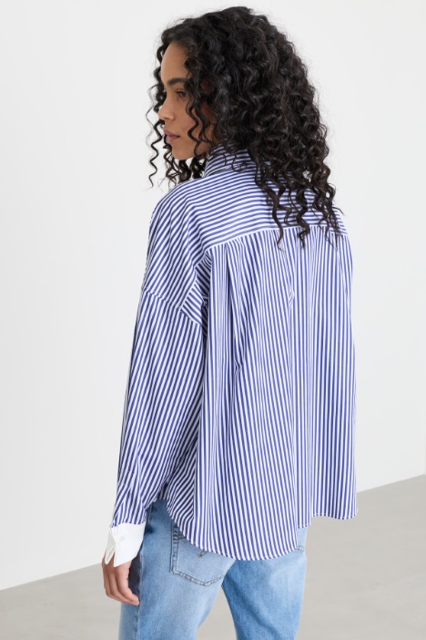 Camicia over in popeline