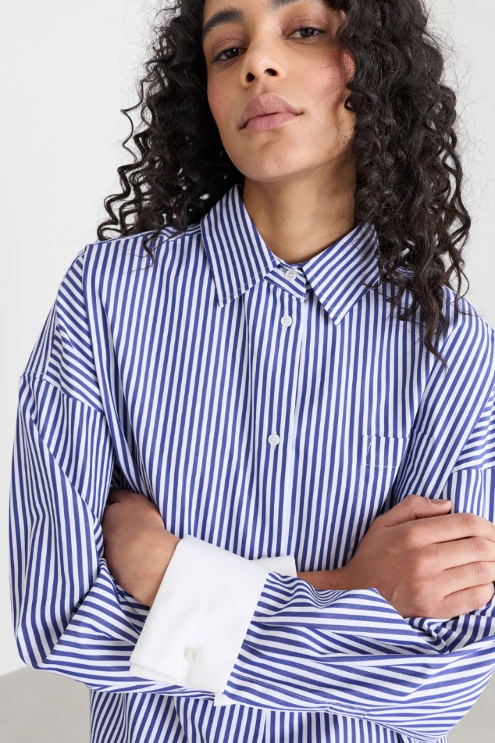 Camicia over in popeline - BLU - Intrend - 3