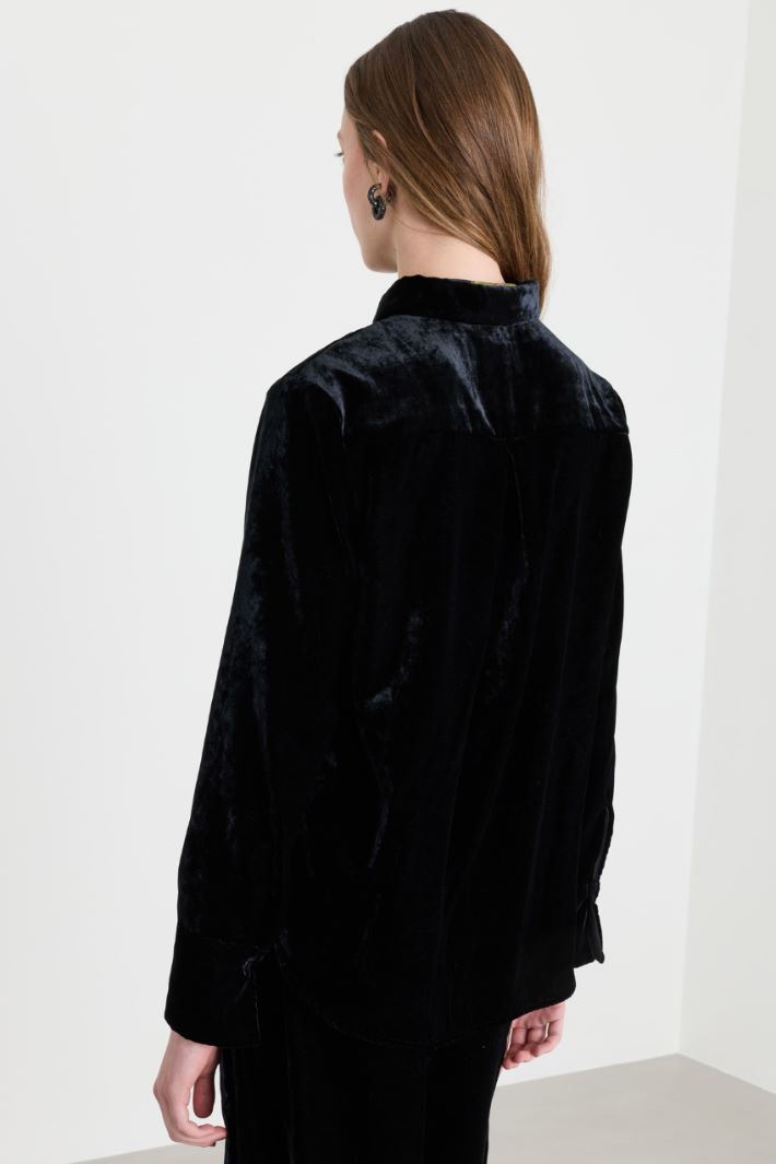 Camicia in velluto - NERO - Intrend - 4