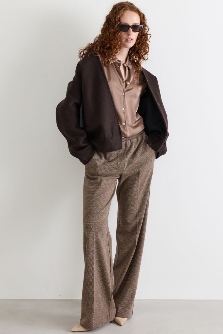 Blusa in raso - CAMMELLO - Intrend