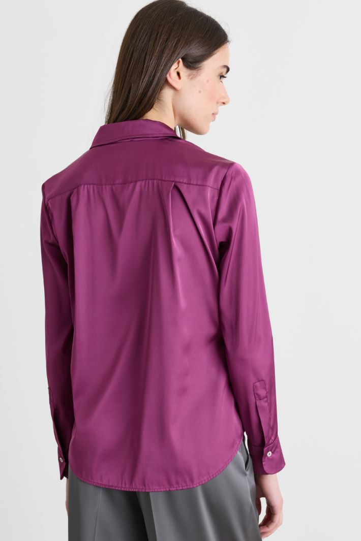 Blusa in raso - VIOLA - Intrend - 4