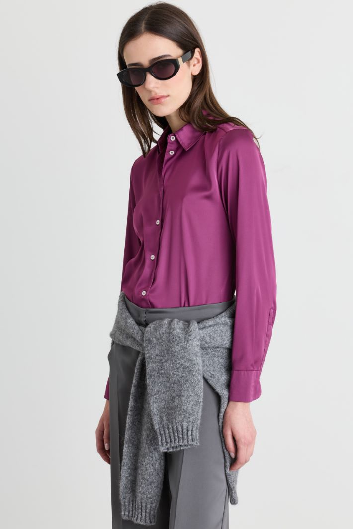 Blusa in raso - VIOLA - Intrend - 2