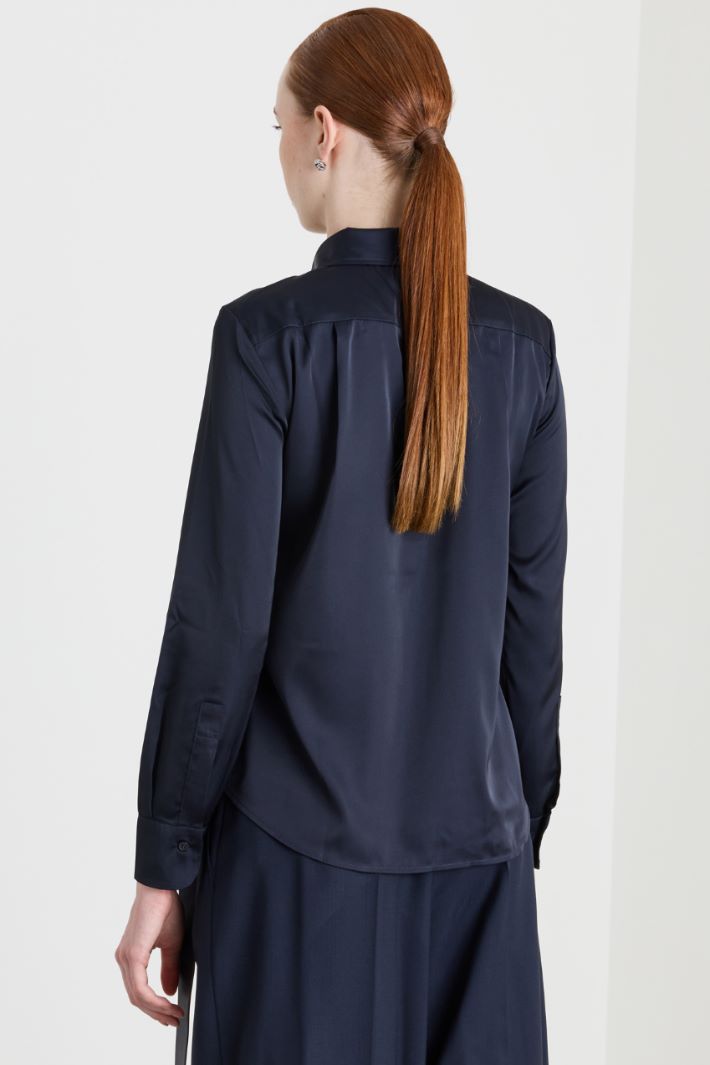 Blusa in raso - BLU - Intrend - 4
