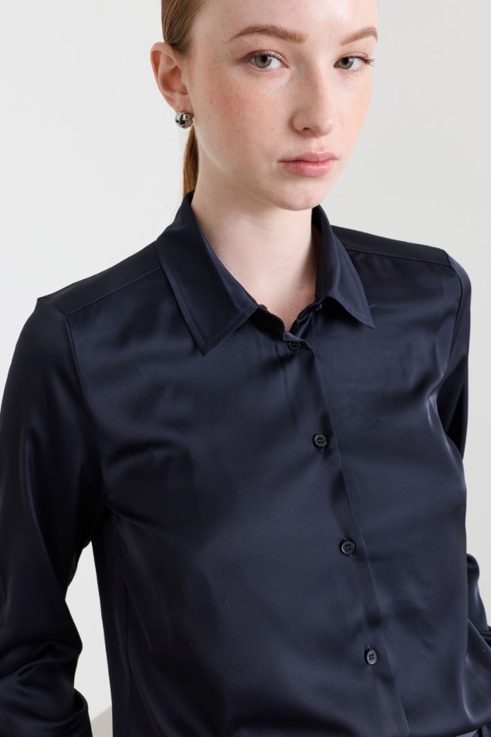 Blusa in raso - BLU - Intrend - 3