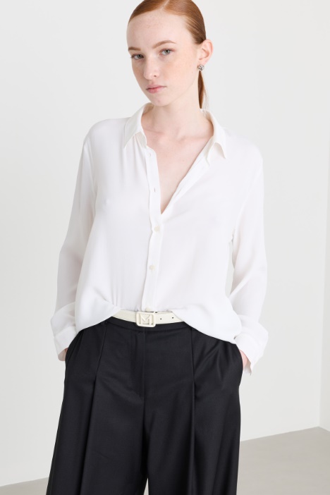 Camicia dritta in crepe - Intrend