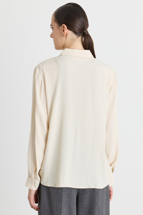Camicia dritta in crepe