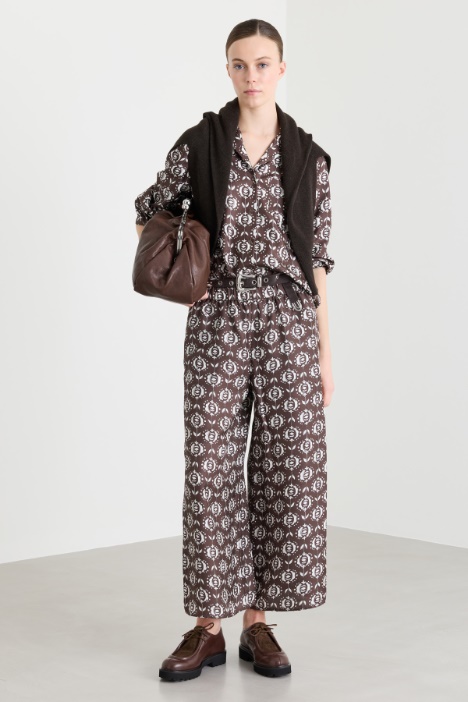 Blusa in twill stampato - Intrend