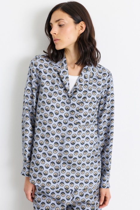 Blusa in twill stampato - Intrend