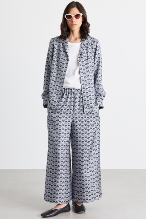 Blusa in twill stampato - Intrend