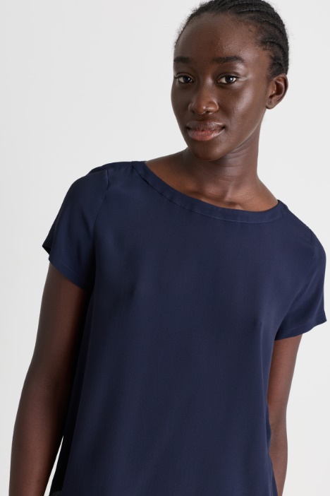 Blusa in crepe de chine