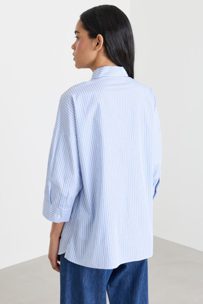 Camicia con manica a tre quarti - AZZURRO - Intrend - 4