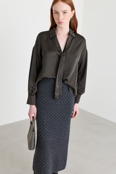Blusa con nastri - Intrend