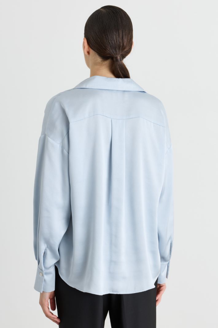 Blusa con nastri - AZZURRO - Intrend - 4