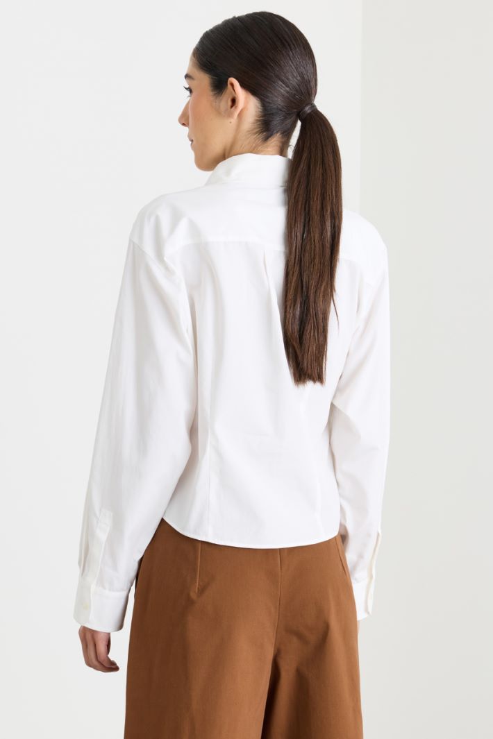 Camicia con fusciacca alta - BIANCO - Intrend - 4
