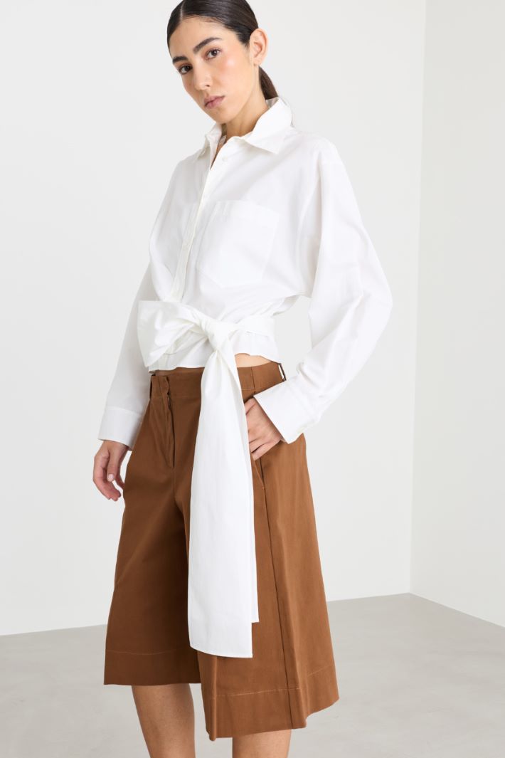 Camicia con fusciacca alta - BIANCO - Intrend - 2