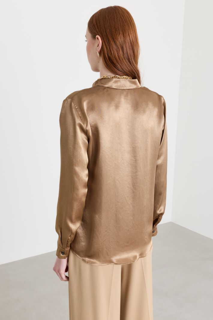 Camicia in raso - CAMMELLO - Intrend - 4