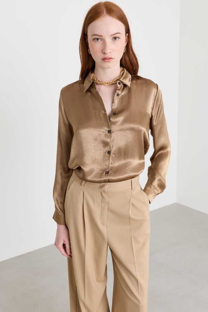 Camicia in raso - CAMMELLO - Intrend - 2