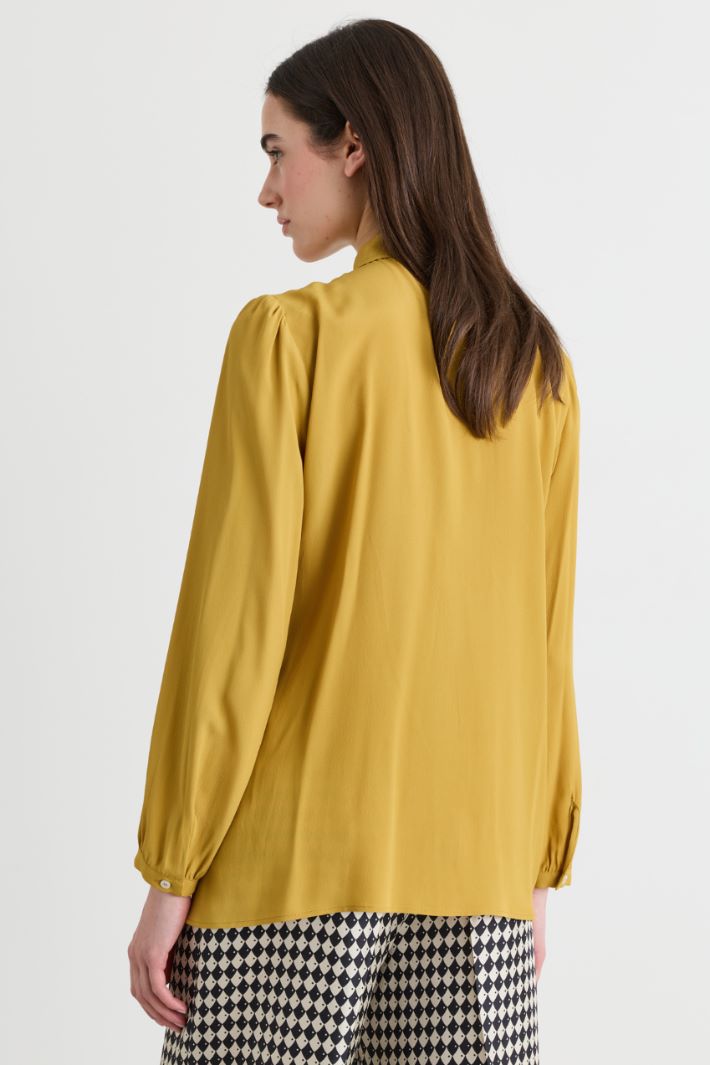 Camicia semiaderente con spacchi - ARANCIONE - Intrend - 4
