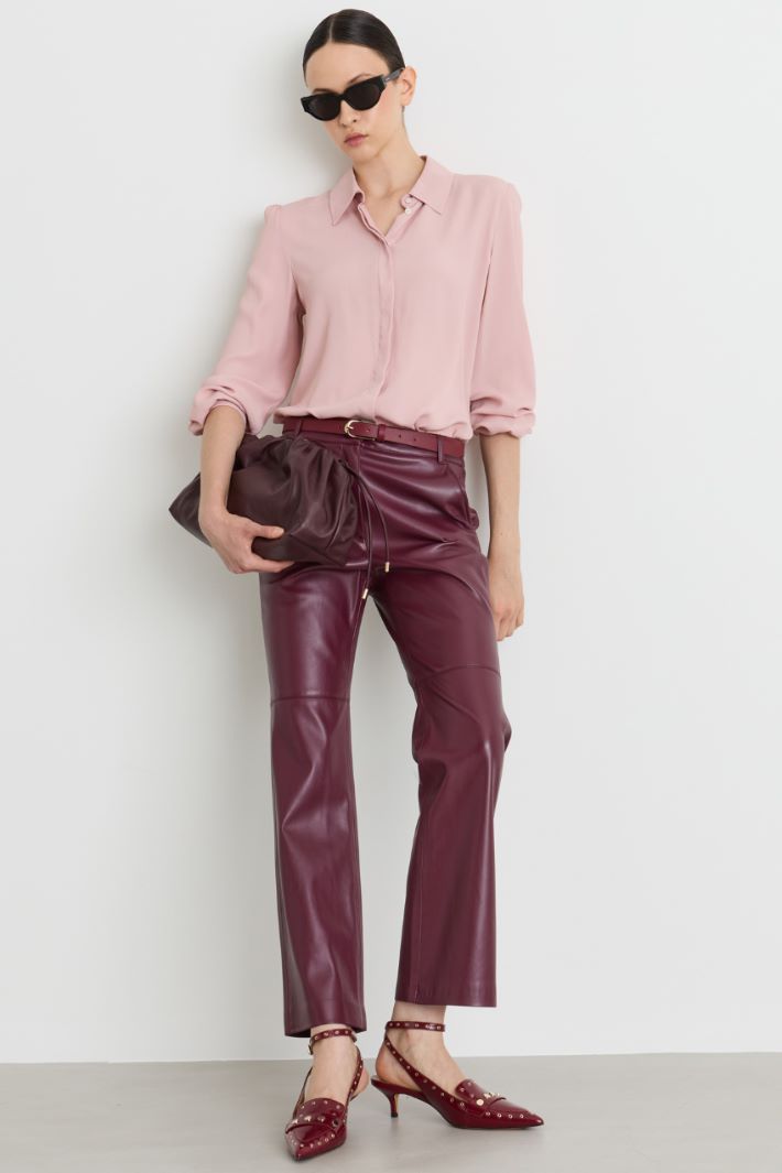Camicia semiaderente con spacchi - ROSA - Intrend