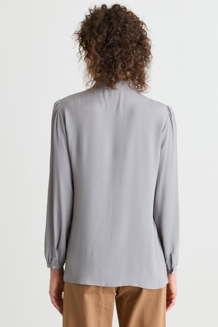 Camicia semiaderente con spacchi - GRIGIO - Intrend - 4