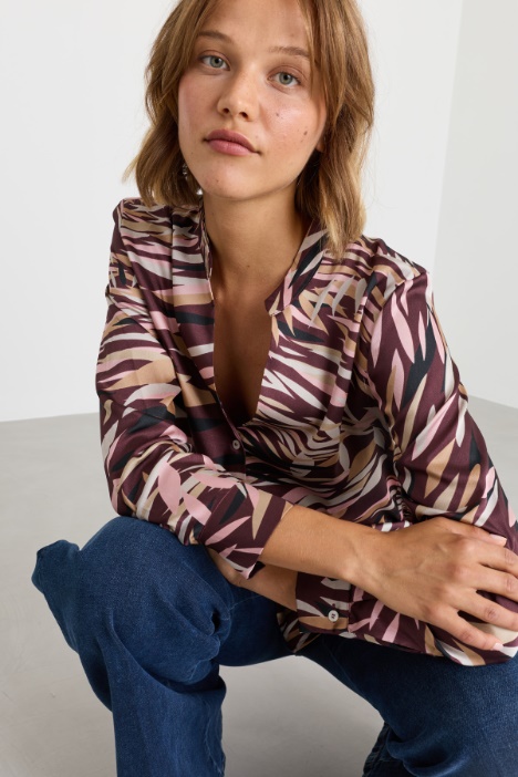 Camicia in twill stampato