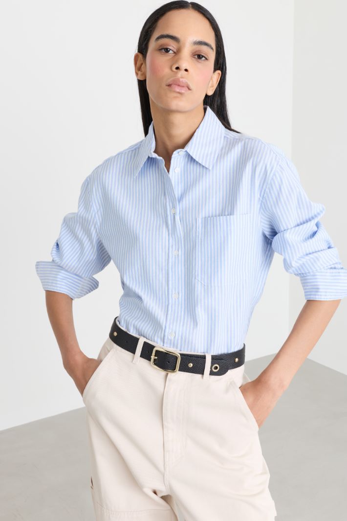 Oxford-Hemdbluse - HIMMELBLAU - Intrend - 2