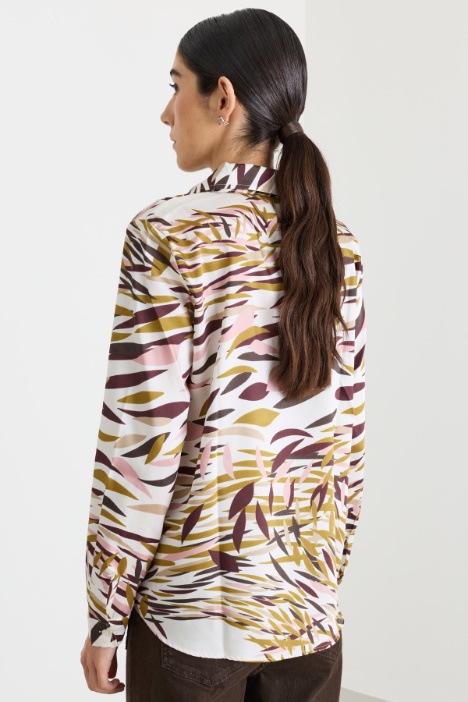 Camicia semiaderente in twill