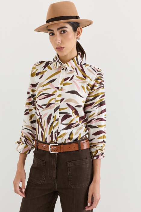 Camicia semiaderente in twil - Intrend