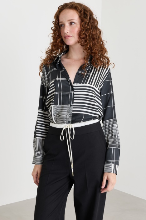 Camicia semiaderente in twil - Intrend