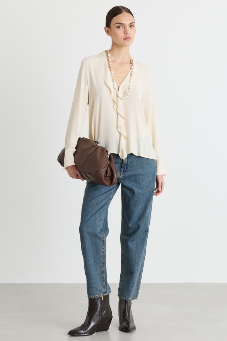Blusa con volant - Intrend