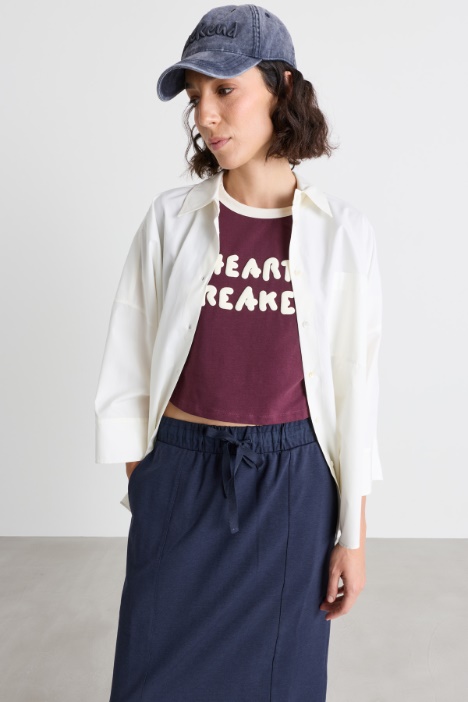 Camicia over in popeline - Intrend
