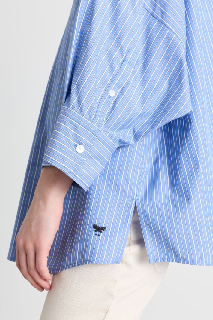 Camicia over in popeline - AZZURRO - Intrend - 3
