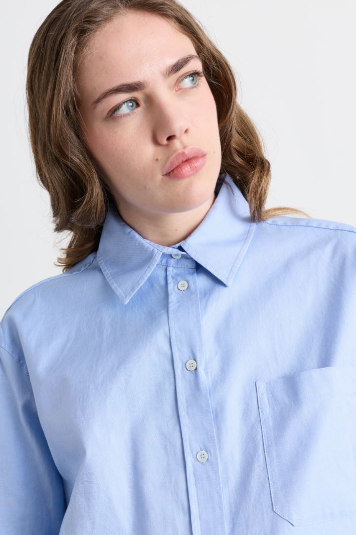 Camicia con tasca - AZZURRO - Intrend - 3