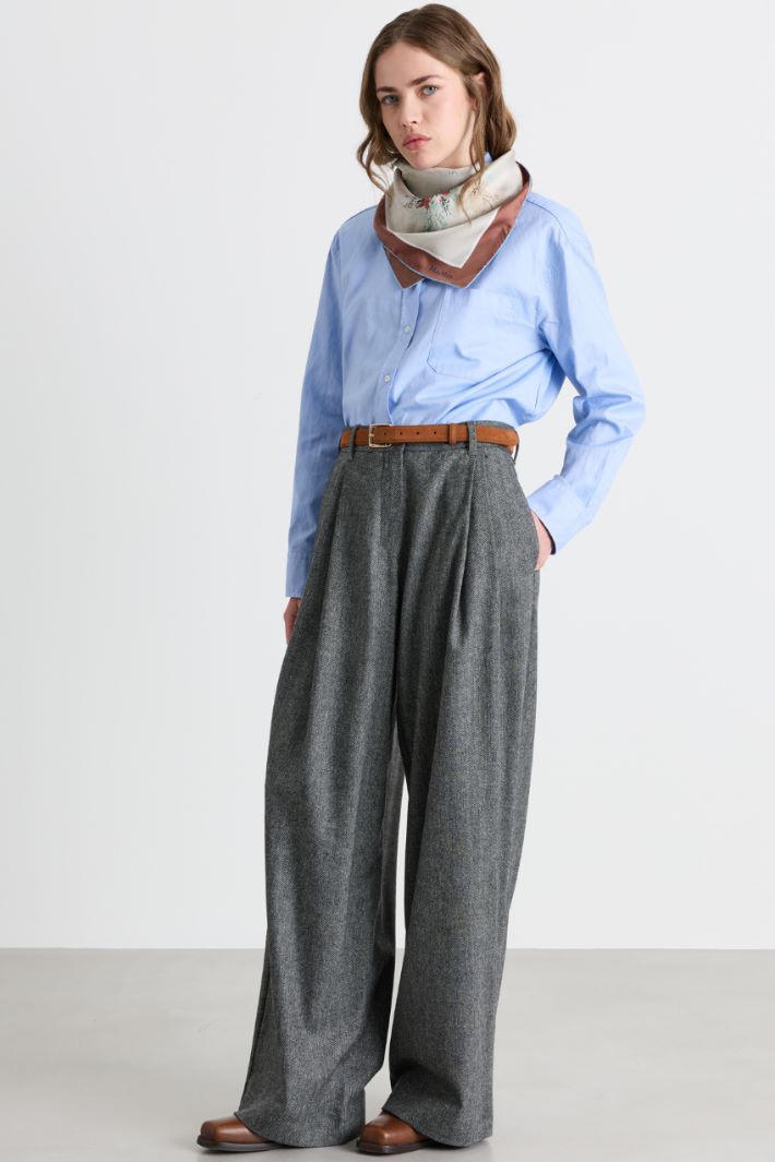 Camicia con tasca - AZZURRO - Intrend