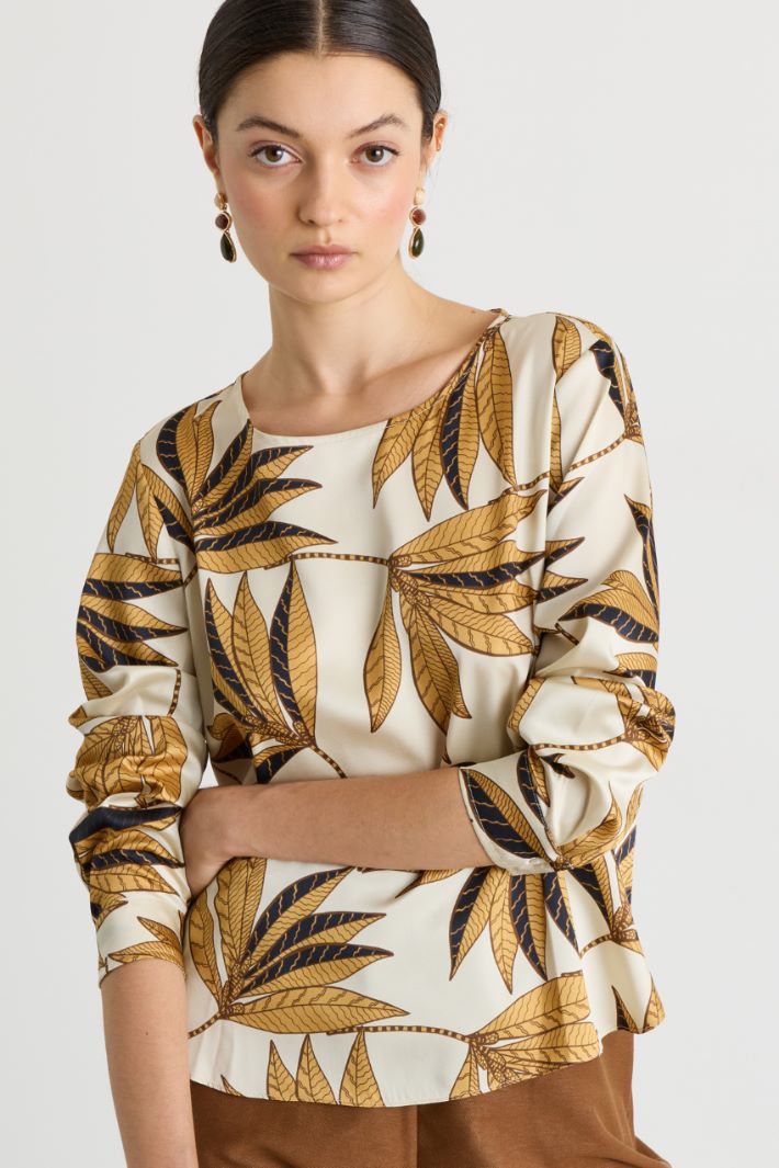 Blusa stampata - BIANCO CAMMELLO - Intrend - 3