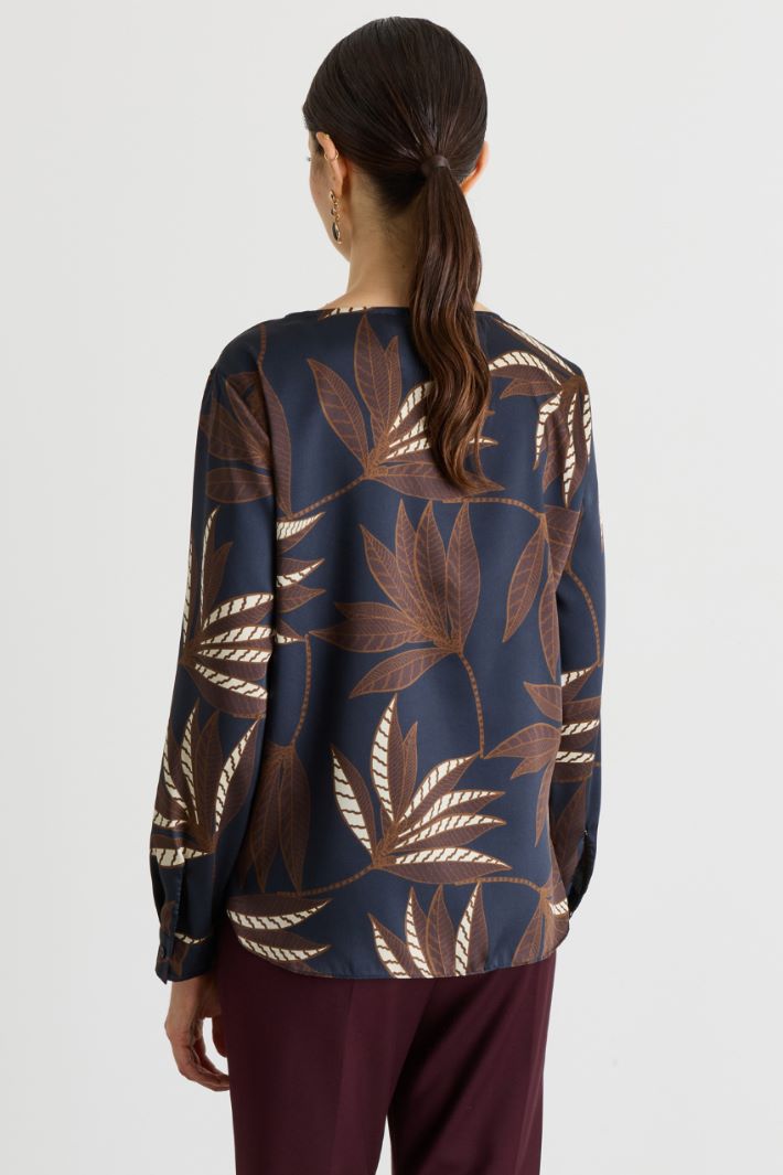 Blusa stampata - BLU MARRONE - Intrend - 4