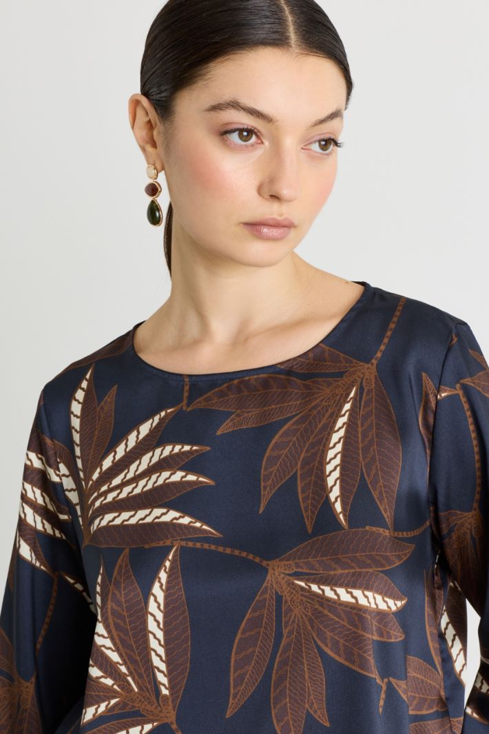 Blusa stampata - BLU MARRONE - Intrend - 3