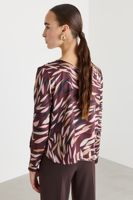 Blusa in twill stampato