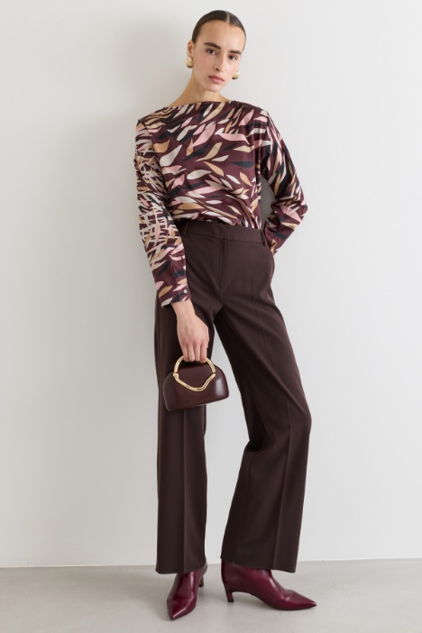 Blusa in twill stampato - Intrend